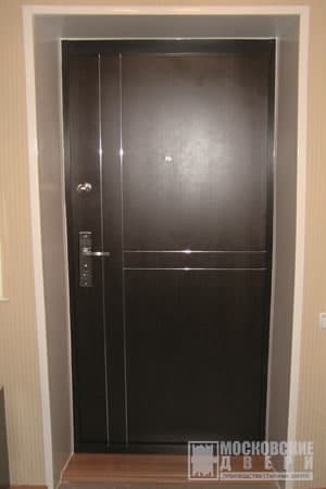 Ламинированная дверь с молдингом для квартиры
