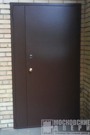 Двупольная подъездная дверь с порошковым окрасом
