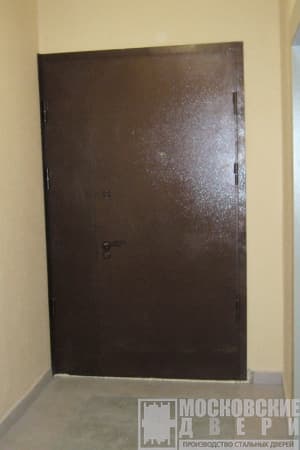 Тамбурная порошковая дверь в многоквартирном доме